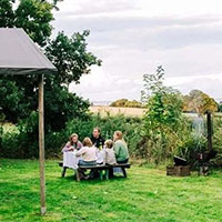 Camping BoerenBed Lunsford Farm in regio Zuid Engeland, Groot-Brittannië