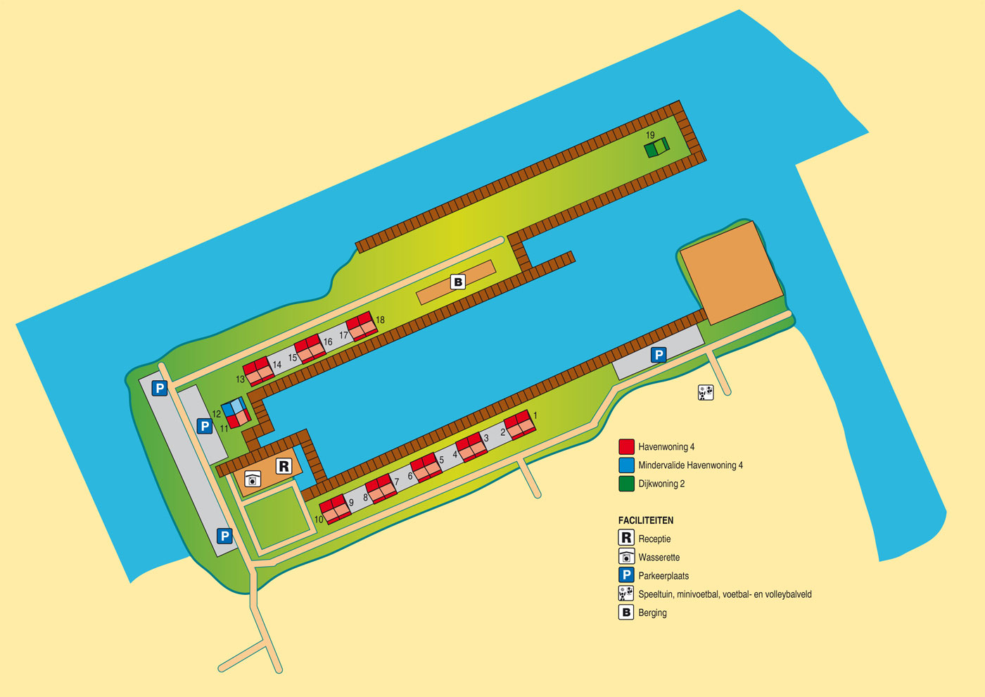 Plattegrond Havenresort Terherne