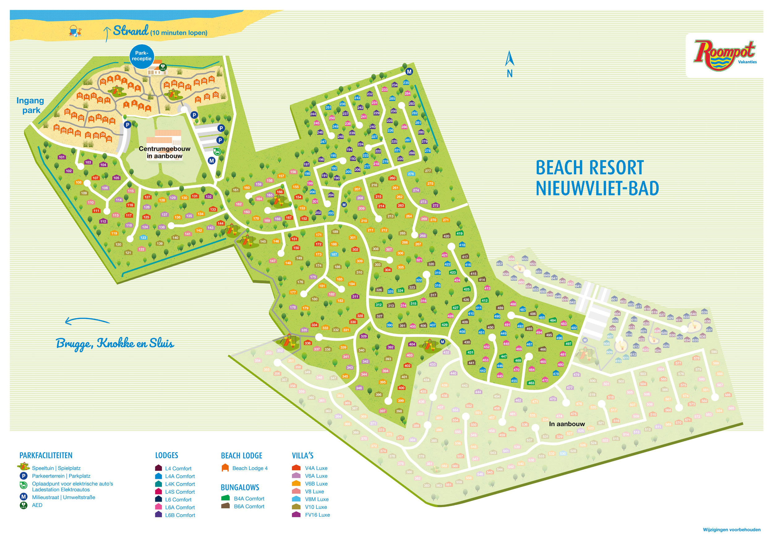 Plattegrond Roompot Beach Resort Nieuwvliet-Bad